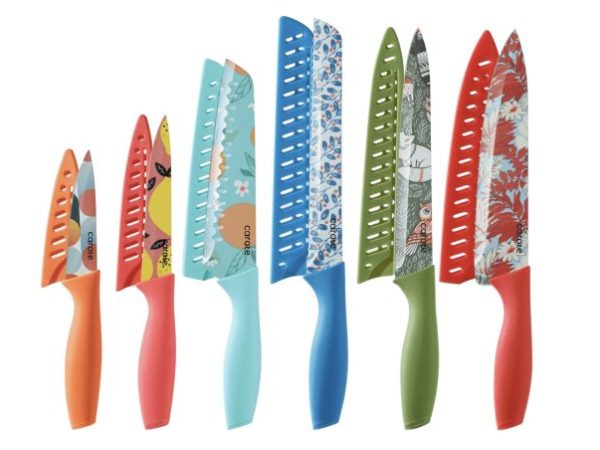 Carote 12-Piece Kitchen Knife Set with Blade Guards only $11.99!